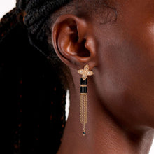 Charger l&#39;image dans la galerie, BOUCLES D&#39;OREILLES ALABASTER NOIR
