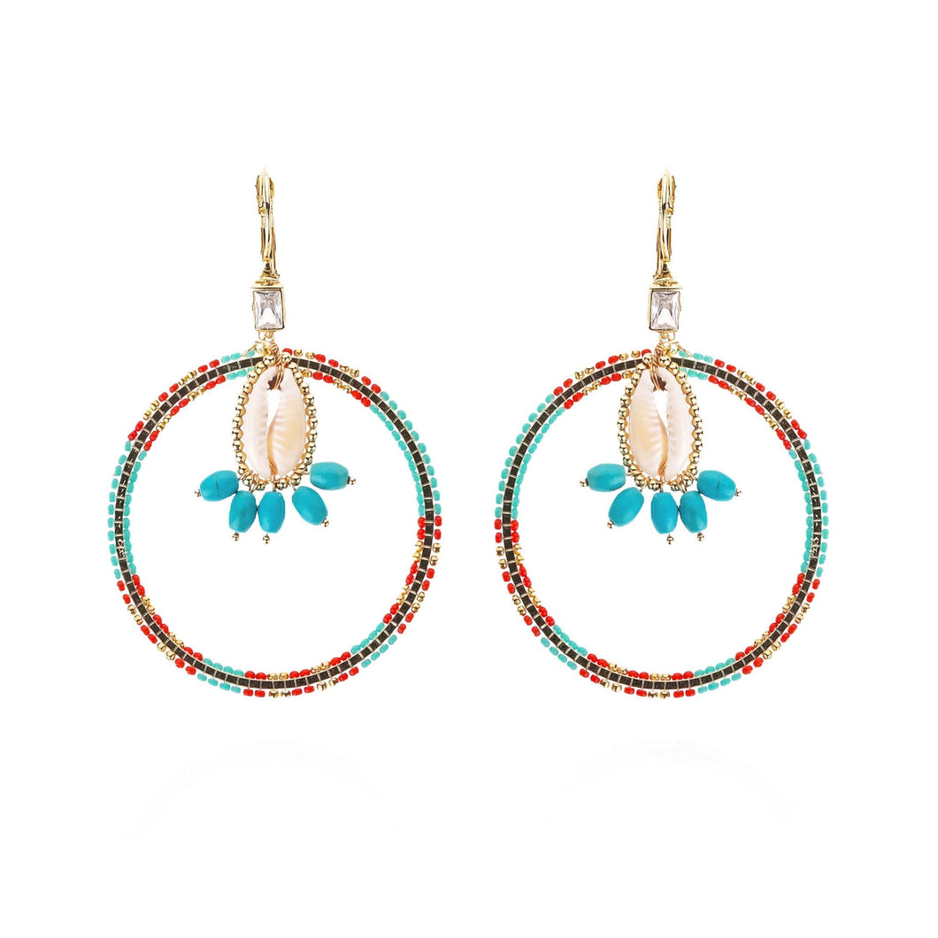 Boucles d'oreilles Recif Turquoise