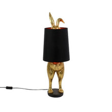 Charger l&#39;image dans la galerie, table lamp Hiding Bunny, gold/black,

