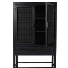 Charger l&#39;image dans la galerie, Cabinet 90x45x160 cm NIPAS bois noir
