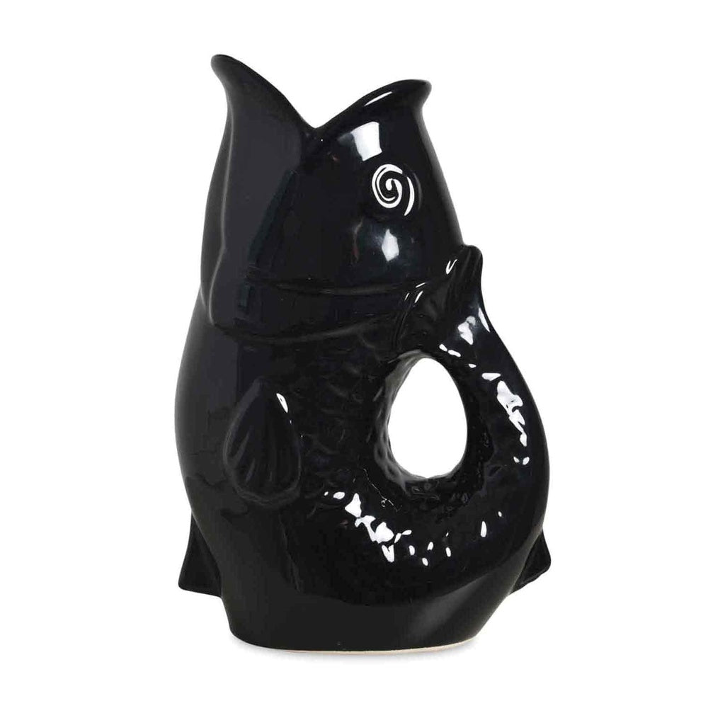 Vase ceramic Poisson gm noir