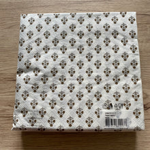 Charger l&#39;image dans la galerie, SERVIETTES DE TABLE, MADY, GRIS/MARRON
