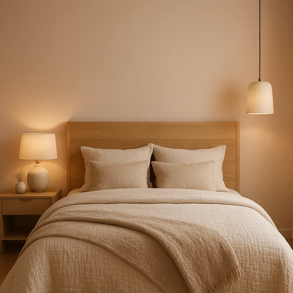 Les tendances couleur peinture qui transforment un intérieur en 2026 4 Chambre apaisante avec une peinture intérieure tendance 2026