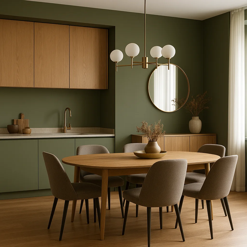 Les tendances couleur peinture qui transforment un intérieur en 2026 3 Cuisine moderne mise en valeur par une palette de couleurs tendance 2026