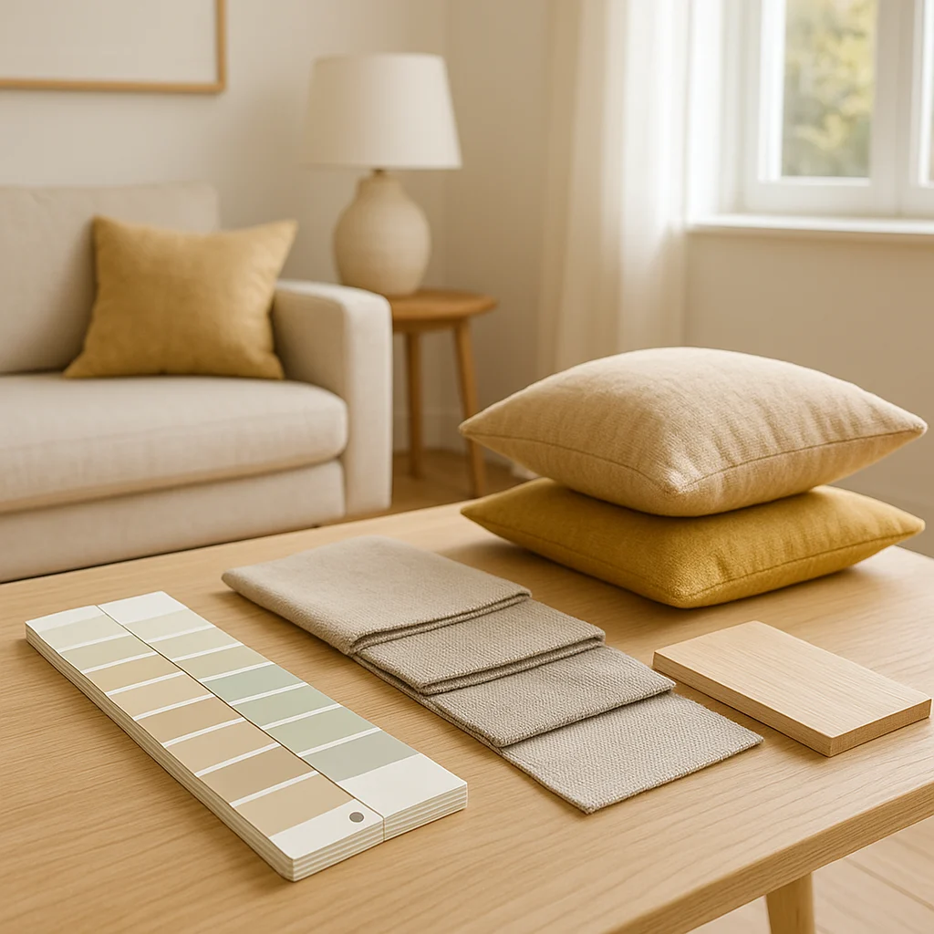 Harmoniser peinture, mobilier et textiles dans une décoration intérieure