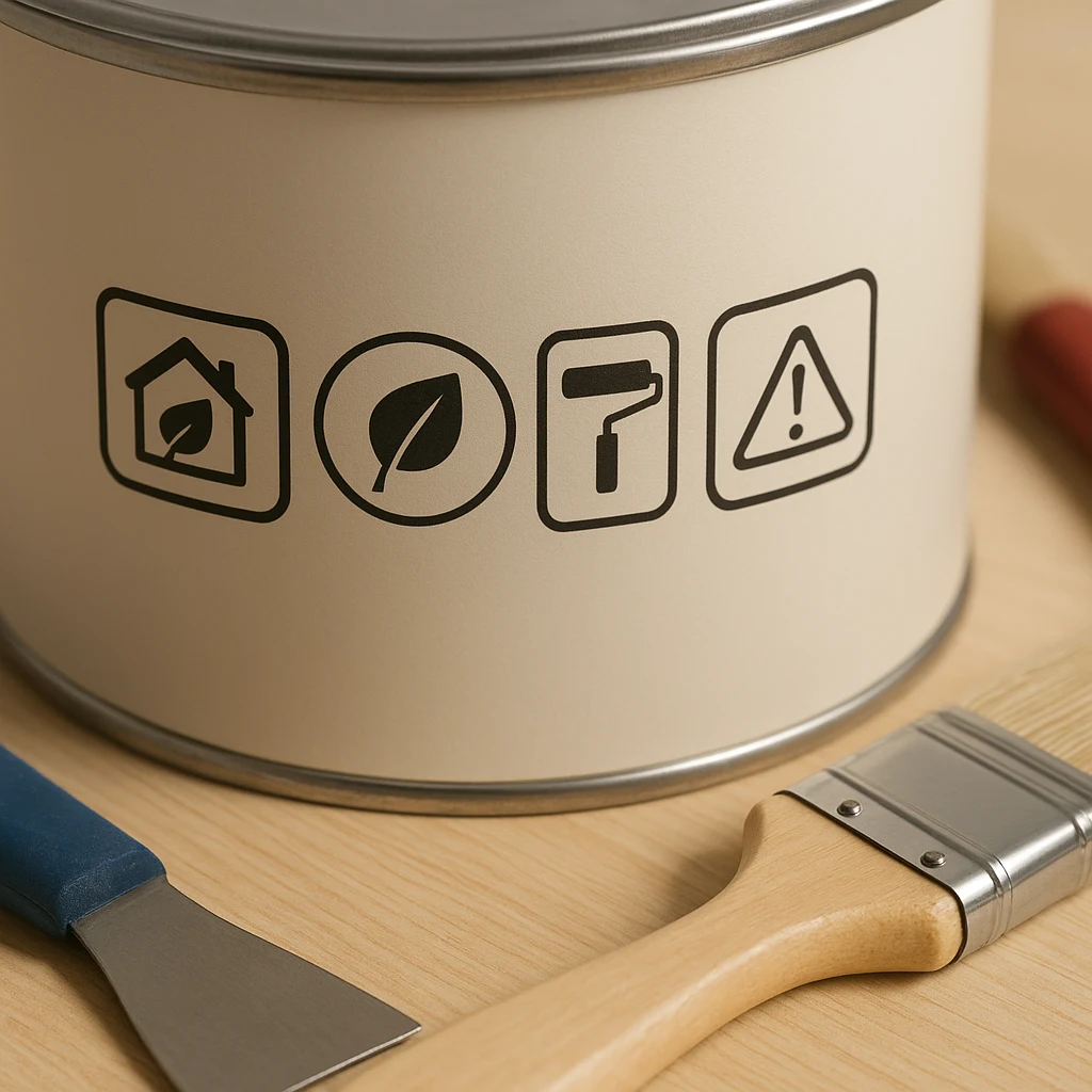 Lire les labels et la composition d’une peinture écologique