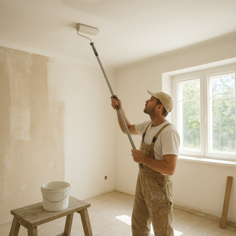 Peindre un plafond sans laisser de traces : toutes les techniques de pro