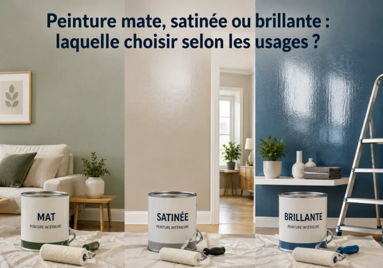 Peinture mate, satinée ou brillante : laquelle choisir selon les usages ?