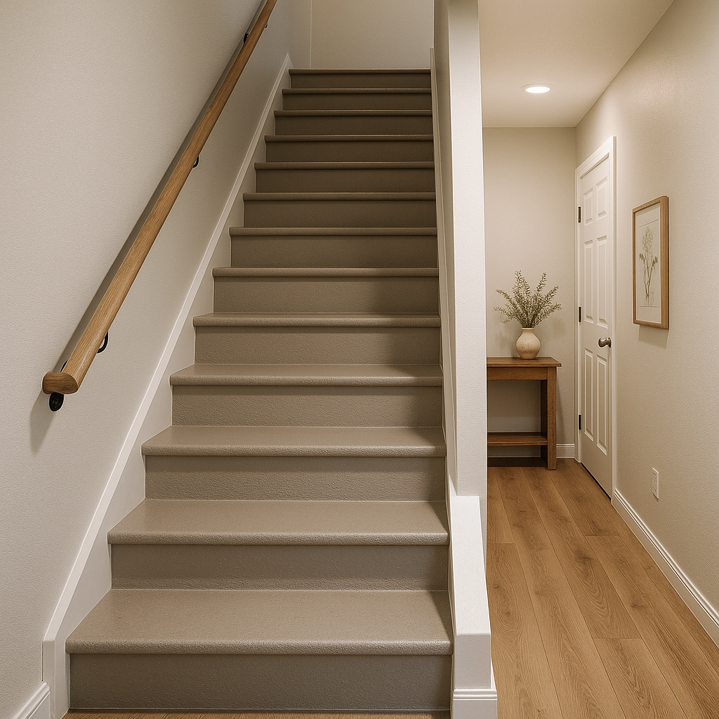 Finition antidérapante pour escalier intérieur peint