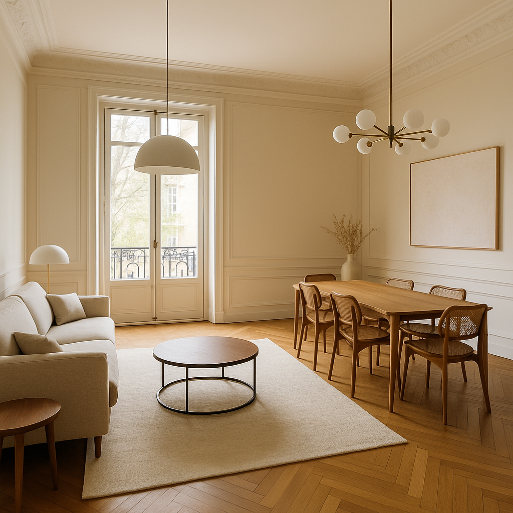 Intérieur avec des proportions cohérentes pour une meilleure harmonie décoration intérieure