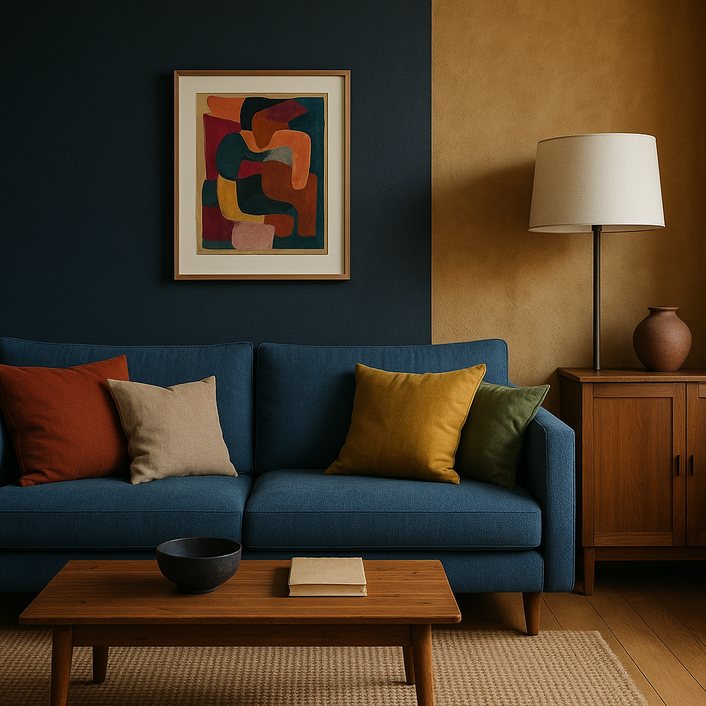 Intérieur réchauffé par des contrastes, des matières et des accessoires