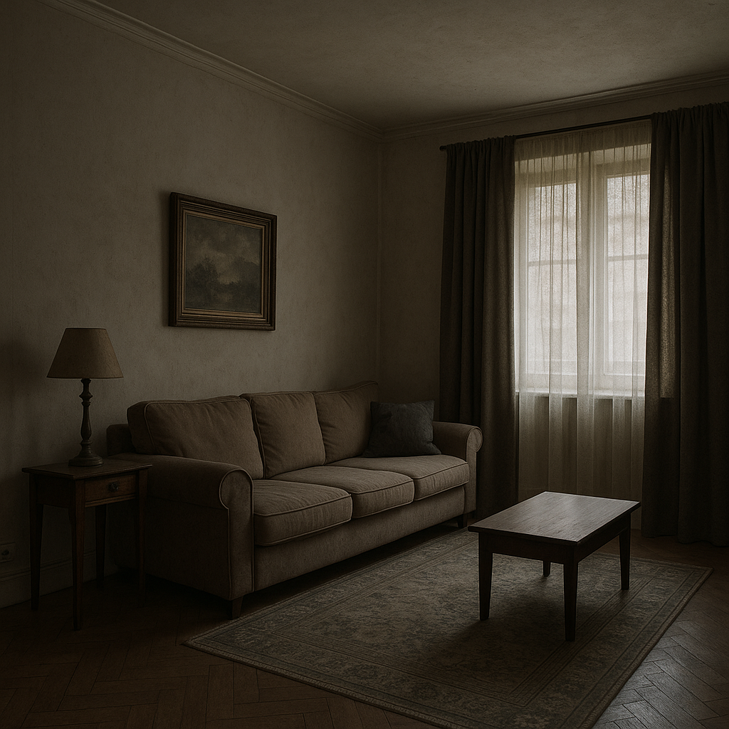 intérieur triste bien décoré