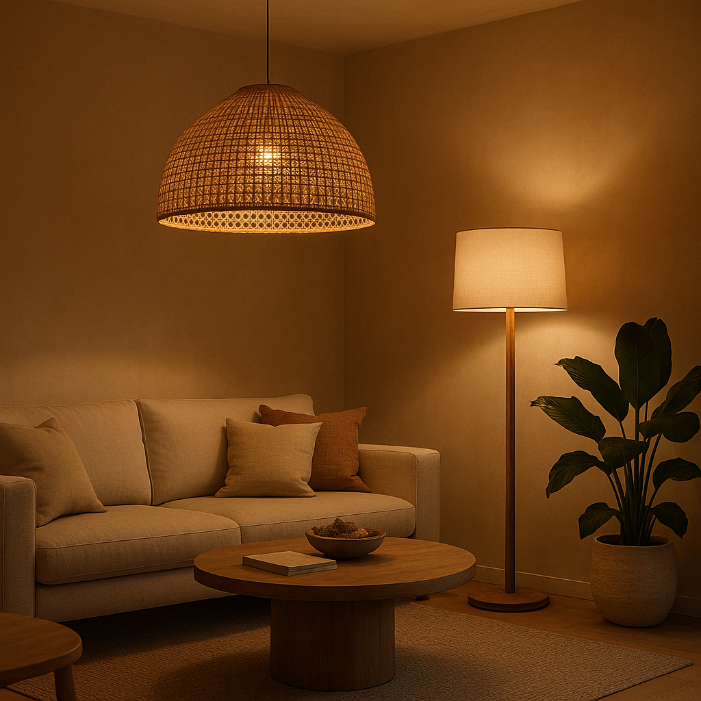 Luminaire design créant une ambiance haut de gamme dans un intérieur français