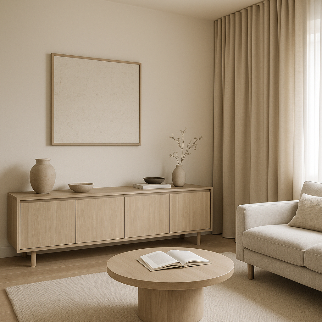 Mobilier bas et décoration légère pour agrandir visuellement l’espace