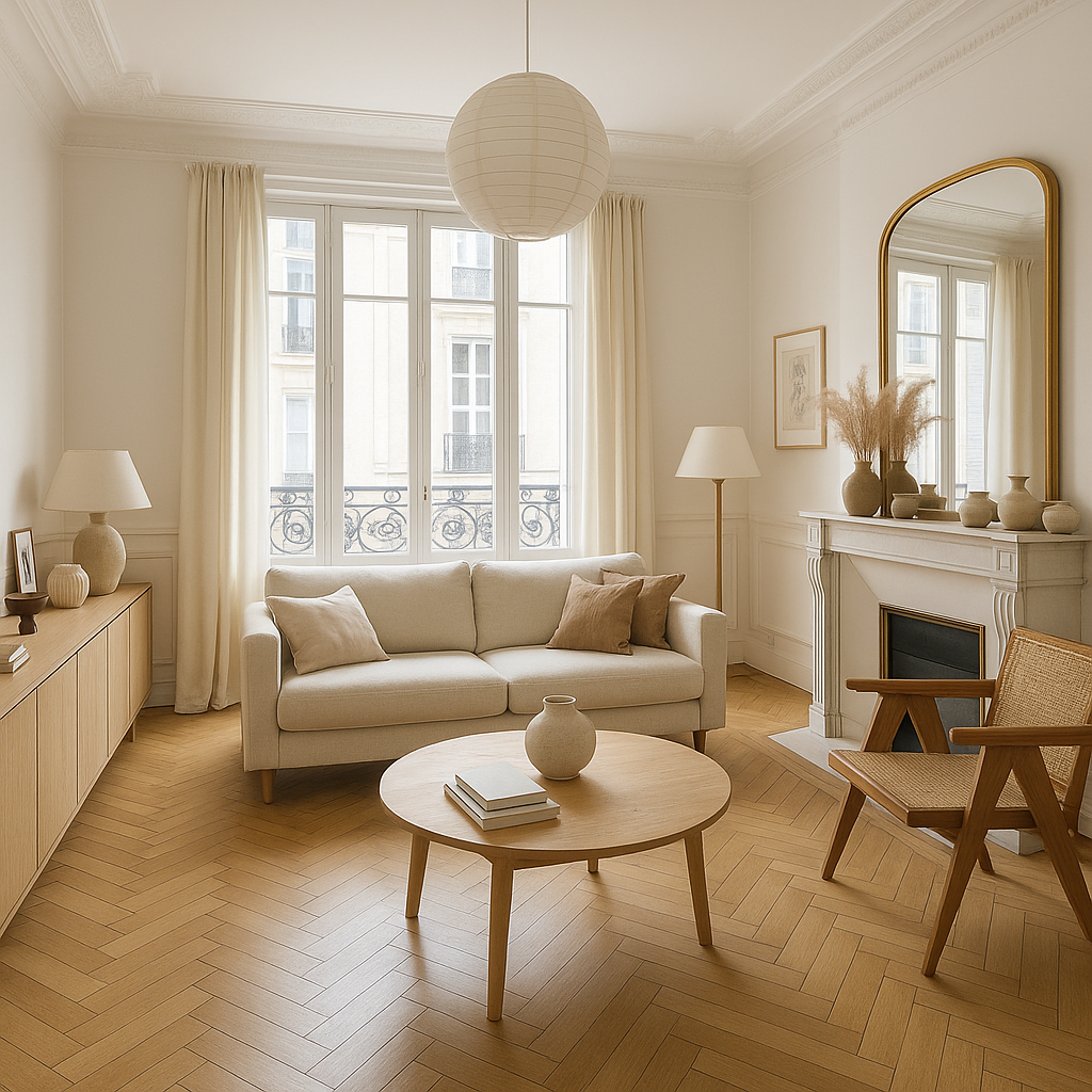 Pourquoi votre intérieur semble encombré même lorsqu’il est rangé ? 2 Salon rangé mais visuellement encombré