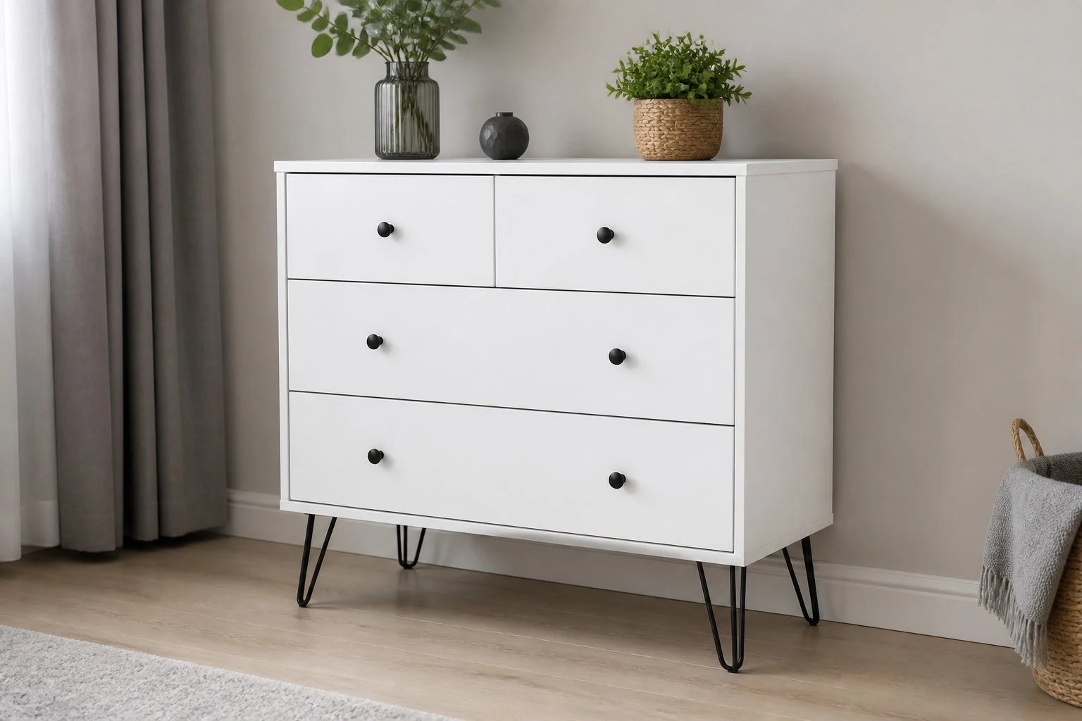 Customiser une commode : 5 idées DIY pour un look design 5 Installer des pieds design pour changer la silhouette